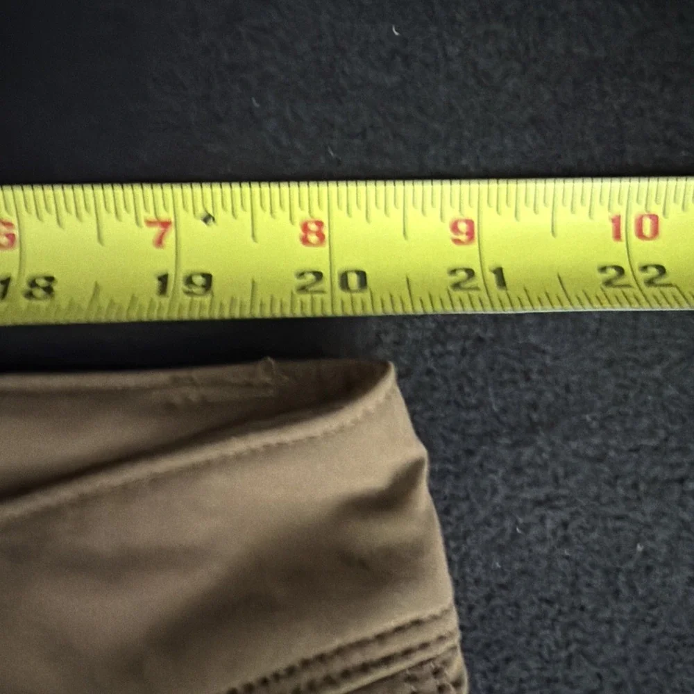 LL Bean Cresta Hiking Pants Mens 40x32 Brown Nylon Stretch Cargo 298068 Lined